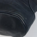 Christian Dior Shoulder Bag Leather Navy Gold Auth 156800-10