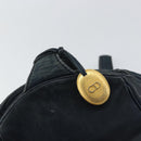 Christian Dior Shoulder Bag Leather Navy Gold Auth 156800-14