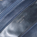 Christian Dior Shoulder Bag Leather Navy Gold Auth 156800-15