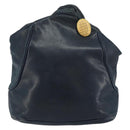 Christian Dior Shoulder Bag Leather Navy Gold Auth 156800-2