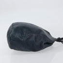 Christian Dior Shoulder Bag Leather Navy Gold Auth 156800-4