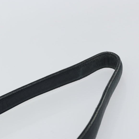 Christian Dior Shoulder Bag Leather Navy Gold Auth 156800