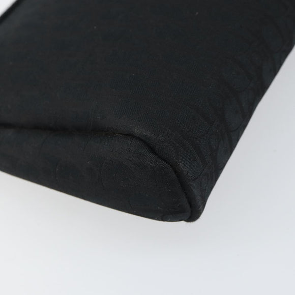 Christian Dior Trotter Canvas Clutch Bag Black Auth 156801