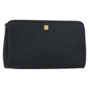 Christian Dior Trotter Canvas Clutch Bag Black Auth 156801-2