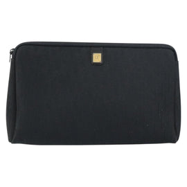 Christian Dior Trotter Canvas Clutch Bag Black Auth 156801 - 0