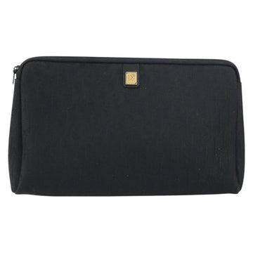 Christian Dior Trotter Canvas Clutch Bag Black Auth 156801 - 0