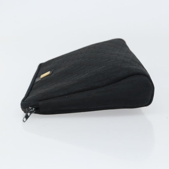 Christian Dior Trotter Canvas Clutch Bag Black Auth 156801