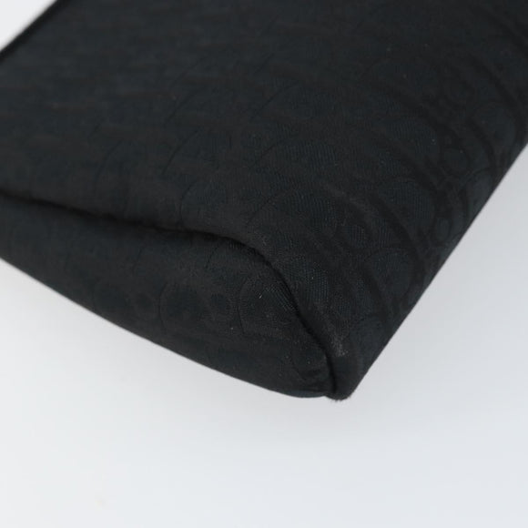 Christian Dior Trotter Canvas Clutch Bag Black Auth 156801