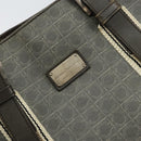 Salvatore Ferragamo Gancini Tote Bag Leather Brown Silver Auth 156802-17