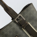 Salvatore Ferragamo Gancini Tote Bag Leather Brown Silver Auth 156802-10