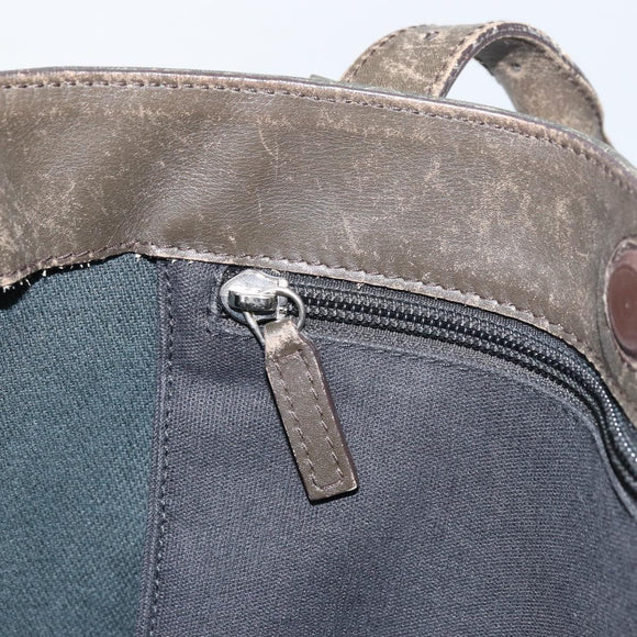 Salvatore Ferragamo Gancini Tote Bag Leather Brown Silver Auth 156802