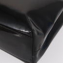 PRADA Hand Bag Enamel Black Auth 156803-14