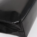 PRADA Hand Bag Enamel Black Auth 156803-15