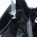 PRADA Hand Bag Enamel Black Auth 156803-17