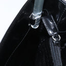 PRADA Hand Bag Enamel Black Auth 156803-20