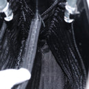 PRADA Hand Bag Enamel Black Auth 156803-21