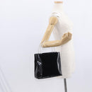 PRADA Hand Bag Enamel Black Auth 156803-24