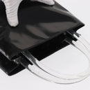 PRADA Hand Bag Enamel Black Auth 156803-6