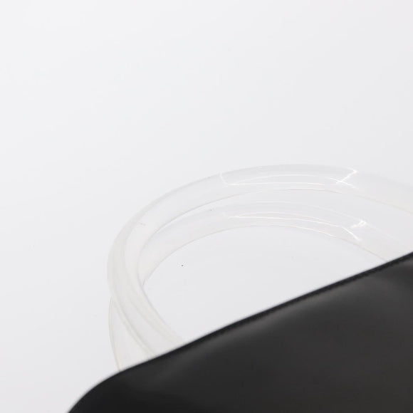 PRADA Hand Bag Enamel Black Auth 156803