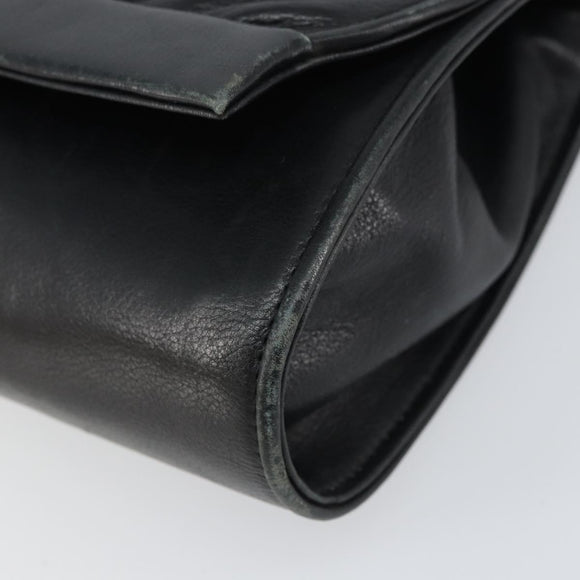 GUCCI Shoulder Bag Leather Black Gold 004 25 0240 Auth 156804