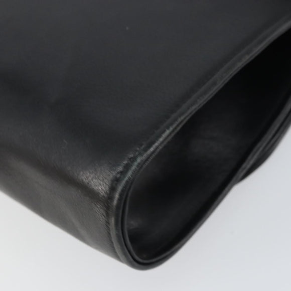 GUCCI Shoulder Bag Leather Black Gold 004 25 0240 Auth 156804