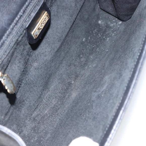 GUCCI Shoulder Bag Leather Black Gold 004 25 0240 Auth 156804