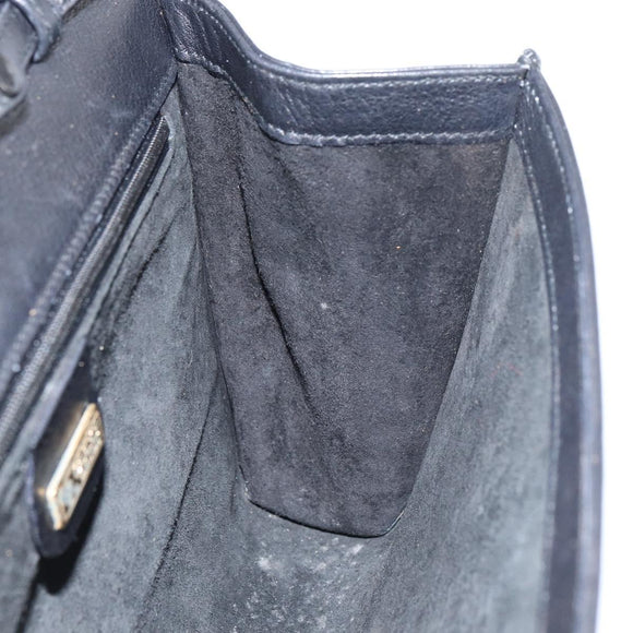 GUCCI Shoulder Bag Leather Black Gold 004 25 0240 Auth 156804