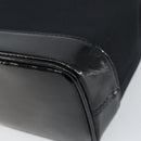 SAINT LAURENT Hand Bag Canvas Leather Black Gold Auth 156805-15