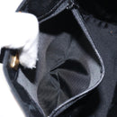 SAINT LAURENT Hand Bag Canvas Leather Black Gold Auth 156805-21