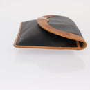 Christian Dior Clutch Bag Leather Black Gold Auth 156807-3