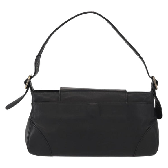 Chloe Hand Bag Leather Black Auth 156808