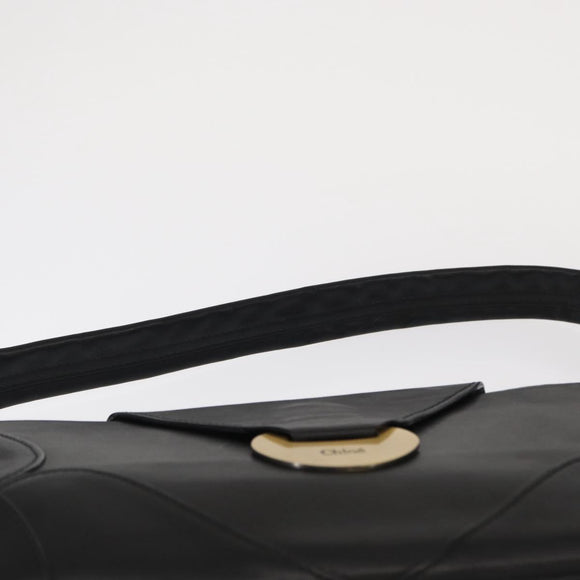Chloe Hand Bag Leather Black Auth 156808