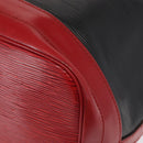 LOUIS VUITTON Epi Noe Shoulder Bag Bicolor Black Red M44017 LV Auth 156812-16