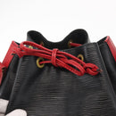 LOUIS VUITTON Epi Noe Shoulder Bag Bicolor Black Red M44017 LV Auth 156812-10