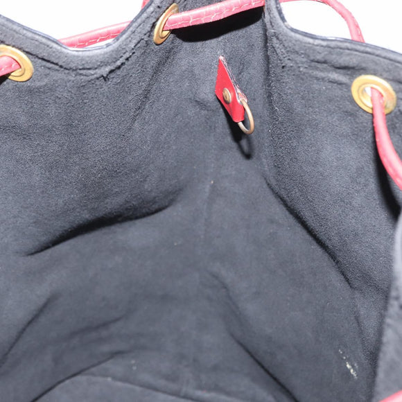 LOUIS VUITTON Epi Noe Shoulder Bag Bicolor Black Red M44017 LV Auth 156812