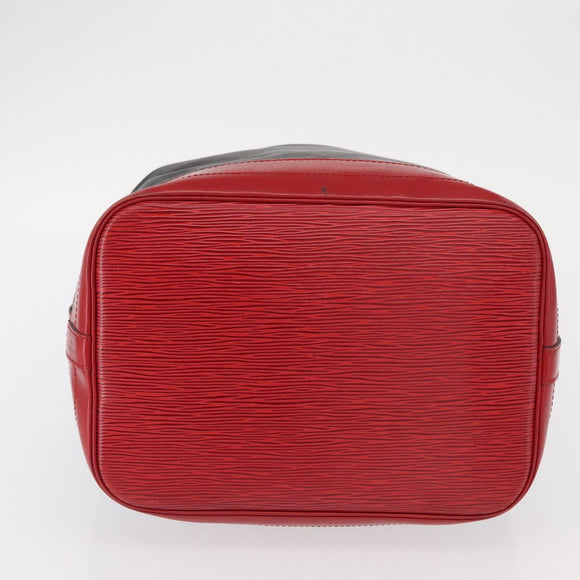 LOUIS VUITTON Epi Noe Shoulder Bag Bicolor Black Red M44017 LV Auth 156812