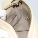 CHANEL Matelasse Shoulder Bag Lamb Skin White Gold CC Auth 156813-18