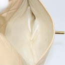 CHANEL Matelasse Shoulder Bag Lamb Skin White Gold CC Auth 156813-23