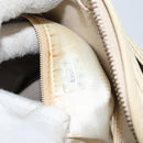 CHANEL Matelasse Shoulder Bag Lamb Skin White Gold CC Auth 156813-24