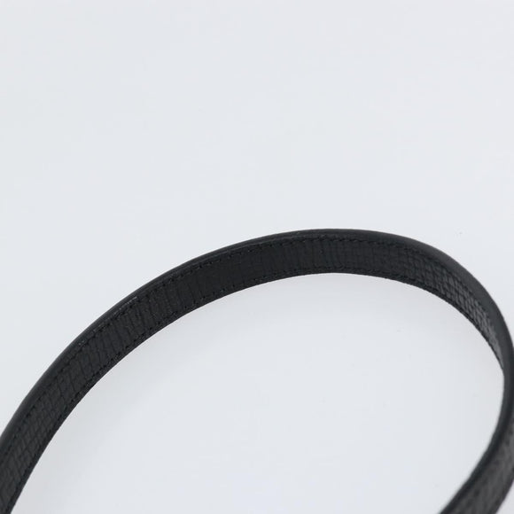 LOEWE Handtasche Leder 2-Wege Schwarz Silber Auth 156814