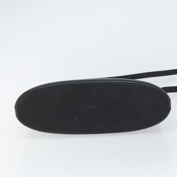 LOEWE Hand Bag Leather 2way Black Silver Auth 156814