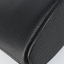 LOEWE Handtasche Leder 2-Wege Schwarz Silber Auth 156814-16