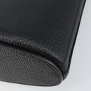LOEWE Handtasche Leder 2-Wege Schwarz Silber Auth 156814-17