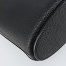 LOEWE Handtasche Leder 2-Wege Schwarz Silber Auth 156814-10