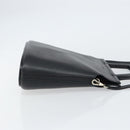 LOEWE Handtasche Leder 2-Wege Schwarz Silber Auth 156814-3