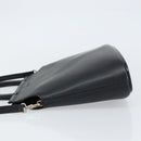 LOEWE Handtasche Leder 2-Wege Schwarz Silber Auth 156814-4