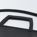 LOEWE Handtasche Leder 2-Wege Schwarz Silber Auth 156814-8