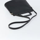 LOEWE Handtasche Leder 2-Wege Schwarz Silber Auth 156814-9