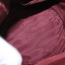 CARTIER Must Line Shoulder Bag Leather Bordeaux Gold Auth 156815-16