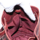 CARTIER Must Line Shoulder Bag Leather Bordeaux Gold Auth 156815-18